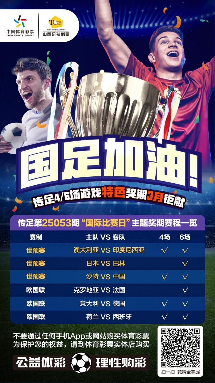  國足加油！傳足特色獎期第25053期聚焦國際比賽日