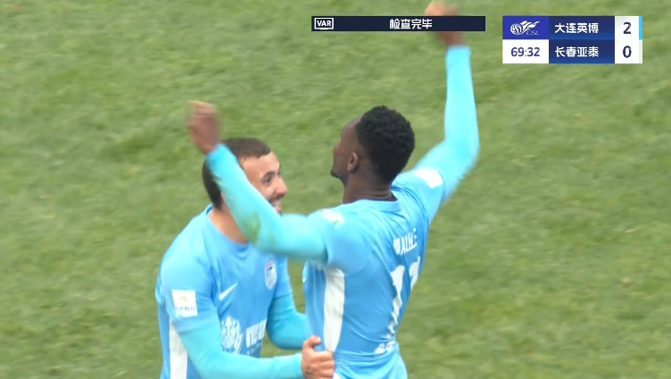  馬萊萊大連處子球！呂焯毅助攻馬萊萊破門，大連英博2-0亞泰